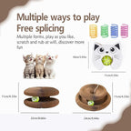 Kitty Cat Toys, Magic Organ Cat Toy,Foldable & Reversible Infinity Style Cat Scratching Board Toy by Recycled Cardboard for Indoor Cats Flip with Fun, 1 Pack
