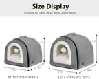 Cat Bed for Indoor Cats，Foldable cat cave，Anti-Slip & Water-Resistant Bottom，cat Houses for Indoor Cats or Small Dogs, Kitten Tent, Rabbit Bed (Dark Grey, L:(17.5"×16.9"×15.9"))