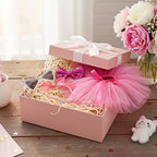 4 Pcs Dog Birthday Outfit Pink Tutu Pearl Necklace Pet Glasses Bowtie Hairpin Dog Girl Birthday Party Supplies for Small to Medium Dogs Pet Wedding Christmas Costume
