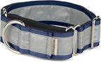 If It Barks - 1.5" Reflective Martingale Collar for Dogs - Adjustable - Made in USA - Strong, Durable, and Comfy - Ideal for Training - Suitable for Most Breeds - Large, Navy