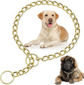 Dog Chain Collars, Metal Slip Link Training Heavy Duty Dog Choker Collar Martingale Puppy Collars for XS Small Medium Large Big XL Breed Dogs (Gold, XL(Neck Max 22inch) D4.0mm)