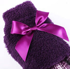 Dog Sweater Dog Winter Clothes for Small Dogs Boy Girl Fall Puppy Dress Warm Fleece Chihuahua Yorkie Teacup Doggy Sweaters Dresses Doggie Sweater for Small Dogs Girl Cat Sweaters, XXS, Plaid Purple