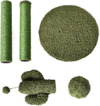 Amazon Basics Cat Scratching Post, Indoor Cactus Triple Posts for Cats & Kittens with Dangling Ball, Large, 27"H, Green