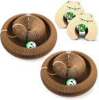 2Pack Kitty Kurls Magic Organ Cat Scratcher Toy,Accordion Design with Strong Magnet,Space Saving Cardboard Scratching Pad for Indoor Cats