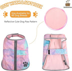 Queenmore Dog Winter Coat, Cold Weather Fleece Jacket for Dogs, Waterproof Reflective Reversible, for Small, Medium and Large Dogs (Tie-Dye, XS)