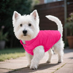 ASENKU Dog Winter Coat - Waterproof Windproof Dog Jacket, Warm Snowproof Doggie Puffer Vest for Cold Weather, Lightweight Snow Coats for Small Medium Large Dogs (Pink, M)