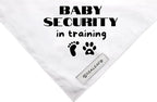 Realeaf Baby Security in Training Dog Bandanas Pet Scarf for Medium and Large Dogs Pregnancy Announcement Pet Accessories Pregnancy Reveal Ideas(Baby Security in Training, Large)