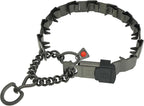 Herm Sprenger NeckTech Sport Dog Training Prong Collar with ClicLock Buckle on The Side No-Pull Collar with Swivel D-Ring Made in Germany (Black Stainless Steel, 19in (Neck Size up to 16in))