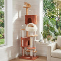 Erinnyees 74" Extra Large Football Cat Tree Tower for Indoor Cats, Multi-Level Sports Themed Cat Condo with Sisal Scratching Posts & Hammocks, Heavy Duty Tall Pet Furniture Gifts for Fans