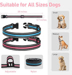 Collar Replacement Strap Compatible with Dog Training Collar Receiver/Dog Shock Collar Receiver/Dog Bark Collar, Reflective Dog Collars Strong, 2 Piece Set, Pink & Blue