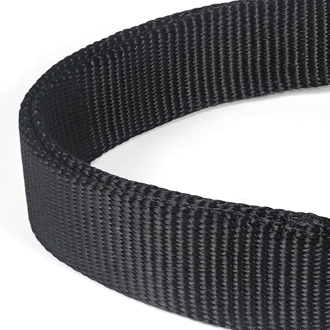 Premium Nylon Adjustable Anti-Escape Martingale Dog Collars,Heavy Duty Metal Harware D-Ring for Large Active Dogs Walking,Training,etc...(Black, Large)