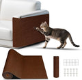 Cat Scratch Mat, Self-Adhesive Trimmable cat Scratch Furniture Protector for Couch, cat Scratch pad，cat Tree，DIY Climbing Carpet for Cat Tower Replacement Pads (Brown, 39.4" x 15.8")