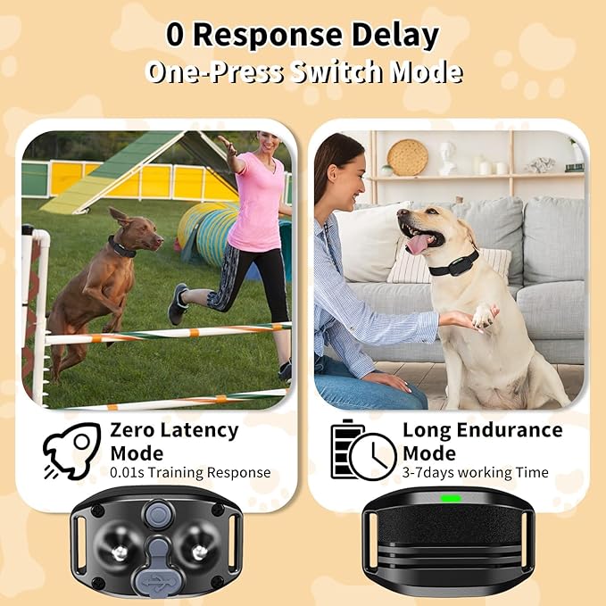 Shock Collar for Small Dogs, Electric Dog Training Collar with Remote,Tailored for 5-30lbs Small Dogs,3 Training Mode Beep, Vibration, Safe Shock(0-9) Waterproof, 1900ft Range (Black, Small)