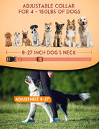 PaiPaitek Replacement Shock Collar Strap with Metal Ring, Reflective Nylon, Black/Orange, 3/4 Inch x 28 Inch, Compatible with Multiple Training Collars, 2 Packs