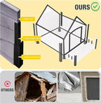 Dog House Outdoor Waterproof Dog Kennel for Small to Medium Size Dogs Doghouse Puppy Shelter with Elevated Floor for Winter (Grey-A, Medium)