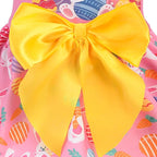 PUPTECK Print Dog Easter Dress Pet Costumes Apparel with Cute Bowtie Puppy Clothes Outfit, Rabbit, M