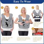 Petskd Dog Carrier Sling for Small Pet 7-15 LBS, Hands Free Front Facing Cat Sling Chest Carrier with Bottom Mat and Adjustable Strap for Pets Anti-Anxiety, Walk, Vet