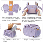 PetsHome Dog Carrier Purse, Pet Bag, Waterproof Premium Leather Pet Travel Portable Bags for Cat and Small Dog Home & Outdoor Small Purple