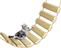 22in Cat Ladder Bridge Tree Tower Cat Cage Accessories Furniture Climbing Frame Toys for Indoor Cats Scratching Post (22x9.8in)
