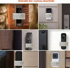 Front Door No Soliciting Sign & Do Not Knock Or Ring Doorbell Sign - Easy to Install on Doorbells - Prevents the Doorbell From Ringing While Napping or at Work (Silver - Left Side Mount)