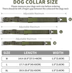 COOYOO Dog Collar,3 Piece Set Tactical Dog Collars, Adjustable Military Training Nylon Dog Collar with Control Handle and Heavy Metal Buckle for Medium and Large Dogs