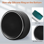 Large Dog Bowls, Non Slip Heavy Ceramic Dog Food and Water Bowl with White Silicone Base, 2 Pack Pet Feeding Bowls for Medium, Big and Giant Dogs (Black+Green, 8 Inches)