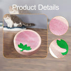 Cat Scratcher Bed Cat Scratch Pad Cartoon Anti Slip Mat Sisal Scratcher for Indoor Cats to Play, Rest, Grind Kitten Training, Strawberry