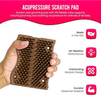 The Original ScratchnAll Animal Scratch Pad, Flexible Acupressure Nubs & Interlocking Design, Very Durable & All-Weather, Great for Domestic, Barnyard and Zoo Animals - USA Made, Brown (4 Pack)
