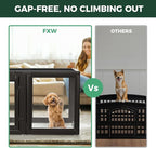 FXW AuraSpace Acrylic Indoor Dog Playpen for Puppies and Small Dogs, 24 Inch, 8 Panels, Black