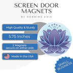 Screen Door Magnets Double Sided – Keep People, Kids, and Dogs from Running into a Screen Door. Saver - Robbins Aria Blue Lotus