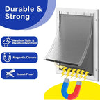 2 Pack Large Dog Door Replacement Flaps with Screws, Compatible with Petsafe Freedom Doggie Doors PAC11-11039 10 1/8" X 16 7/8" Weather Resistant Flexible (Without Bracket-Frosted Transparent)