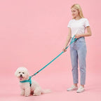 Didog Soft Flannel Padded Dog Vest Harness, No Pull/Quick Fit Reflective Dog Strap Harness, Easy for Training Walking (S:Chest 18-22", Green)