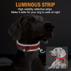 HYDEME Tactical Dog Collar, Alpine Loop Adjustable Military Training Nylon Dog Collars with Handle and Reflective for Small Medium Large Dogs, with Airtags Protective Case & Patches.(XL,Red)