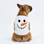Fitwarm Snowman Dog Christmas Outfit, Holiday Dog Clothes for Small Dogs Boy Girl, Cute Pet Shirt, Black, White, Orange, Small