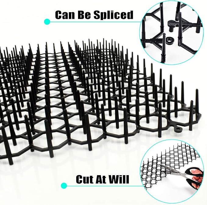 GKYZBB 10 Pack Extra Large Cat Scat Mat for Cats,16.5 x 13 in,Cat Indoor/Outdoor Deterrent Pad,Dog and Cat Spike Mat Anti,dig for Garden,Cat Anti-Scratch Mat with