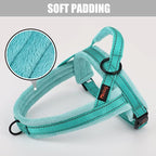Didog Soft Flannel Padded Dog Vest Harness, No Pull/Quick Fit Reflective Dog Strap Harness, Easy for Training Walking (M:Chest 22-26", Green)