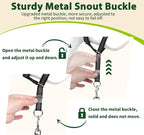 BARKLESS Sturdy No Pull Head Collar for Medium Large Dogs, Gentle Reflective Head Halter with Safety Link, Adjustable Nylon Dog Training Muzzle Leash for Walking Control (Green, M)