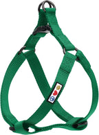 Pawtitas Solid Step-in Dog Harness – Adjustable No-Pull Vest for Puppies to Seniors, Safe & Comfortable L Lush Green