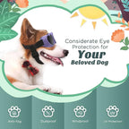 Lewondr Small Dog Sunglasses UV Protection Goggles Eye Wear Protection with Adjustable Strap Doggy Heart Shape Anti-Fog Sunglasses for Pet Dogs Sun Glasses Doggie Windproof Glasses, Macaron Purple