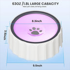 Dog Small Animals Water Bowl No Spill 70oz/2L Large Capacity Dispenser Non Slip No Splash Small Animals Bowl Pet Slow Feeder No Drip Dog Water Bowl on Vehicle for Dogs and Cats - Pink