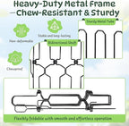 Metal Retractable Door Barrier, Front Door Dog Barrier, 28.4" Wide x 35" Tall, Safety Pet Gate for Front Door & RV, Easy Install Dog Gate, Indoor/Outdoor, Open-Angle Fit