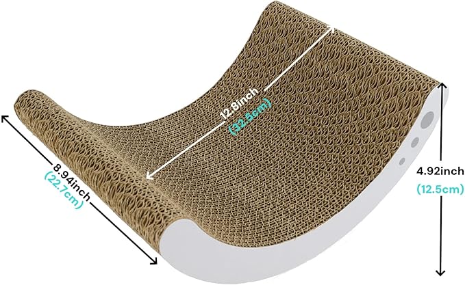 3 in 1 Cat Scratching Board, Reversible Infinity Style Cat Scratcher, Cardboard with Double-Sided Usability,Textures Design U-Shaped Corrugated