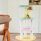 VETRESKA Cat Tree Cat Tower 38.6'' for Indoor Cats with Jute Covered Scratching Posts and Sweetheart Shape Platform, Multi-Level Cat Tower Activity Center Furniture for Kittens Cats and Pets
