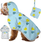 SlowTon Dog Raincoat, Adjustable Dog Rain Jacket Clear Hooded Double Layer, Waterproof Poncho with Reflective Strip Straps and Storage Pocket for Small Medium Large Dogs Puppies(DK S)