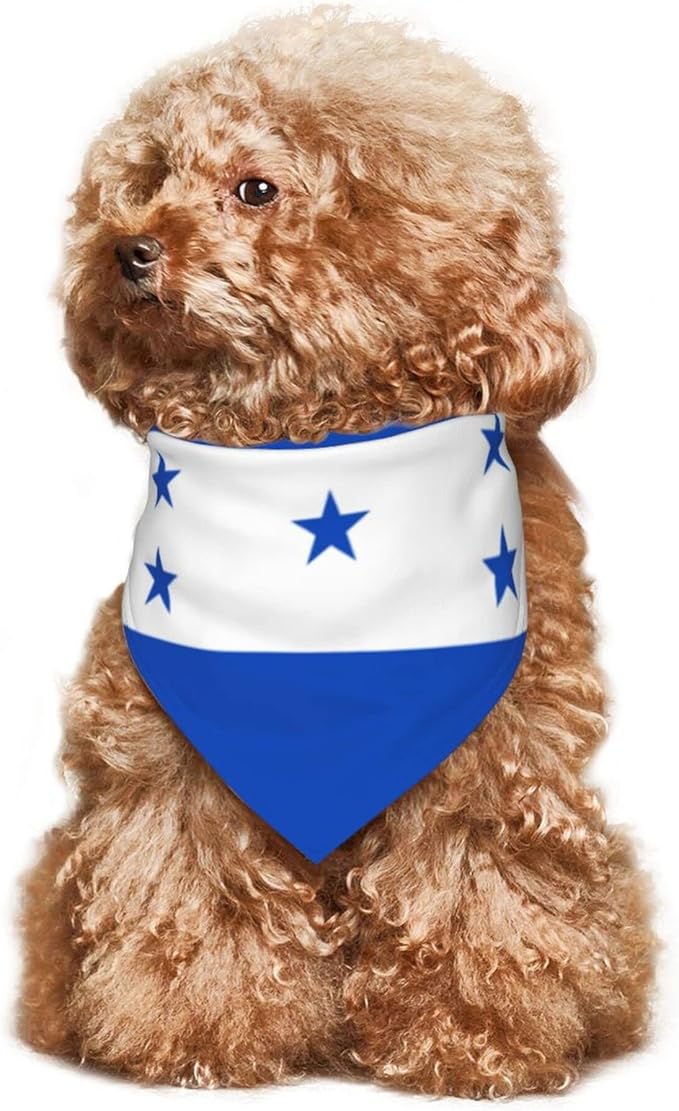 Dog Bandanas Flag of Honduras Pet Bandana Scarf Triangle Bibs Kerchief Accessories for Dogs Cats