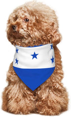 Dog Bandanas Flag of Honduras Pet Bandana Scarf Triangle Bibs Kerchief Accessories for Dogs Cats