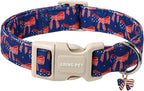 ARING PET 4th of July Collars for Dogs, Fourth of July Patriotic Bow Flag Red Blue Dog Collar for Puppy Small Medium Large Boy Girl Doggy-S