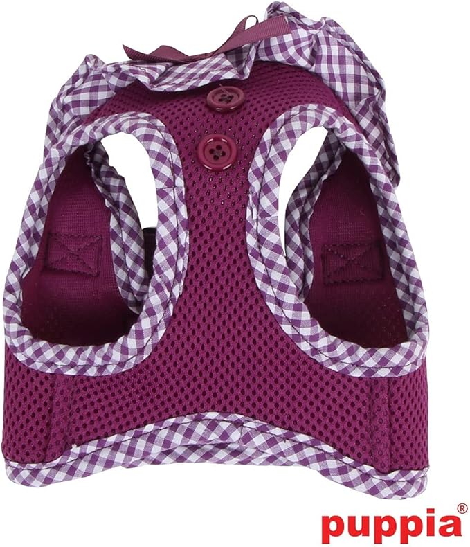 Puppia Vivien Vest Dog Harness Step-in All Season Mesh Cute No Pull No Choke Walking Training for Small Dog, Purple, Large