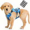 WINSEE Escape Proof Dog Harness, Service Working Molle Harness with Double Handle, Tactical Pet Vest with 4 Patches for Small Medium Large Dogs Walking Hiking Hunting
