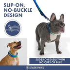 Spark Paws Martingale Dog Collar – Cushioned Slip-On Training Collar, Heavy Duty, Safety-Tested No-Buckle Collar for Medium & Large Dogs - Lime Wave - C